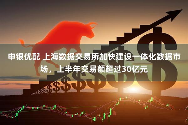 申银优配 上海数据交易所加快建设一体化数据市场，上半年交易额超过30亿元