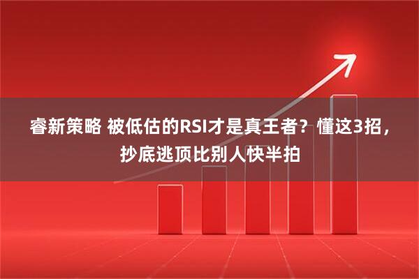 睿新策略 被低估的RSI才是真王者？懂这3招，抄底逃顶比别人快半拍